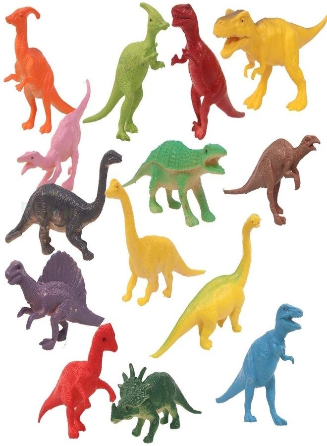 OANGO Dinosaur Rubber Play Toy Set 12 Pieces, Non-Toxic, Small/Medium Sized Wild Animal Figures for Kids Aged 1-5 - Image 2